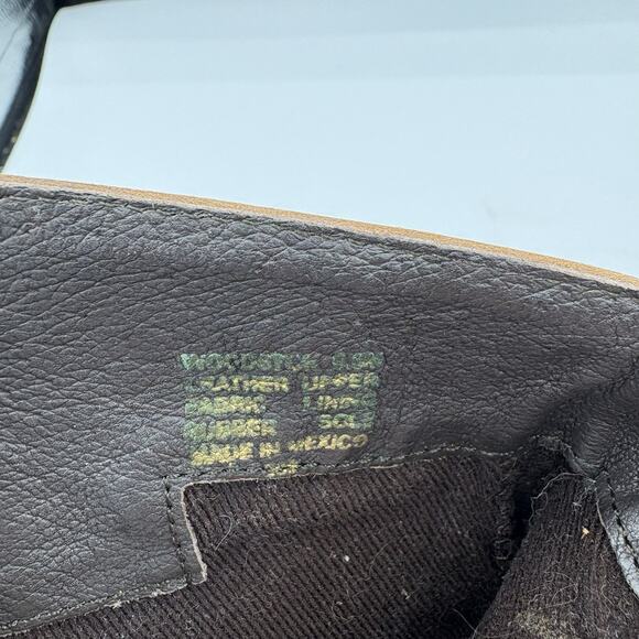 Steve Madden Boots Womens 8.5 Woodstock Brown Leather Fringe Bootie Block Heel C - Picture 9 of 9